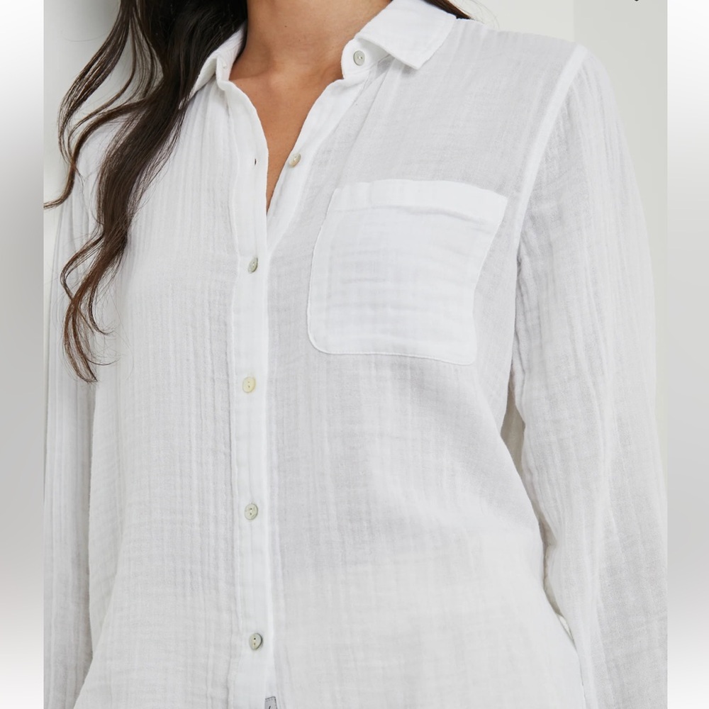 Rails White Button-Down Shirt for Women
